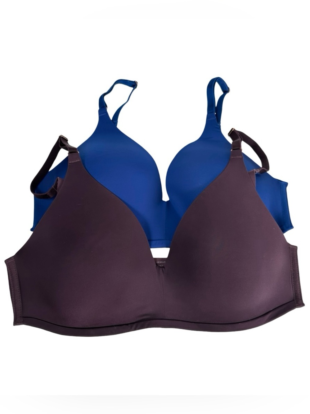 Soma Vanishing 360 2 Piece Blue Plum Wireless Padded Seamless Bras Size 34C